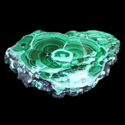 Silicified Malachite Chrysocolla slice 125*104*16mm 470g in sunlight - Rocks and Things Store