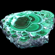 Silicified Malachite Chrysocolla slice 125*104*16mm 470g in sunlight - Rocks and Things Store