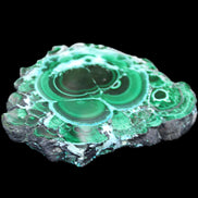 Silicified Malachite Chrysocolla slice 125*104*16mm 470g in sunlight - Rocks and Things Store