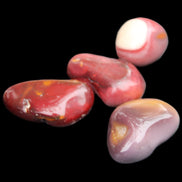 Mookaite 4 tumble polished stones 24g in sunlight - Rocks and Things Store