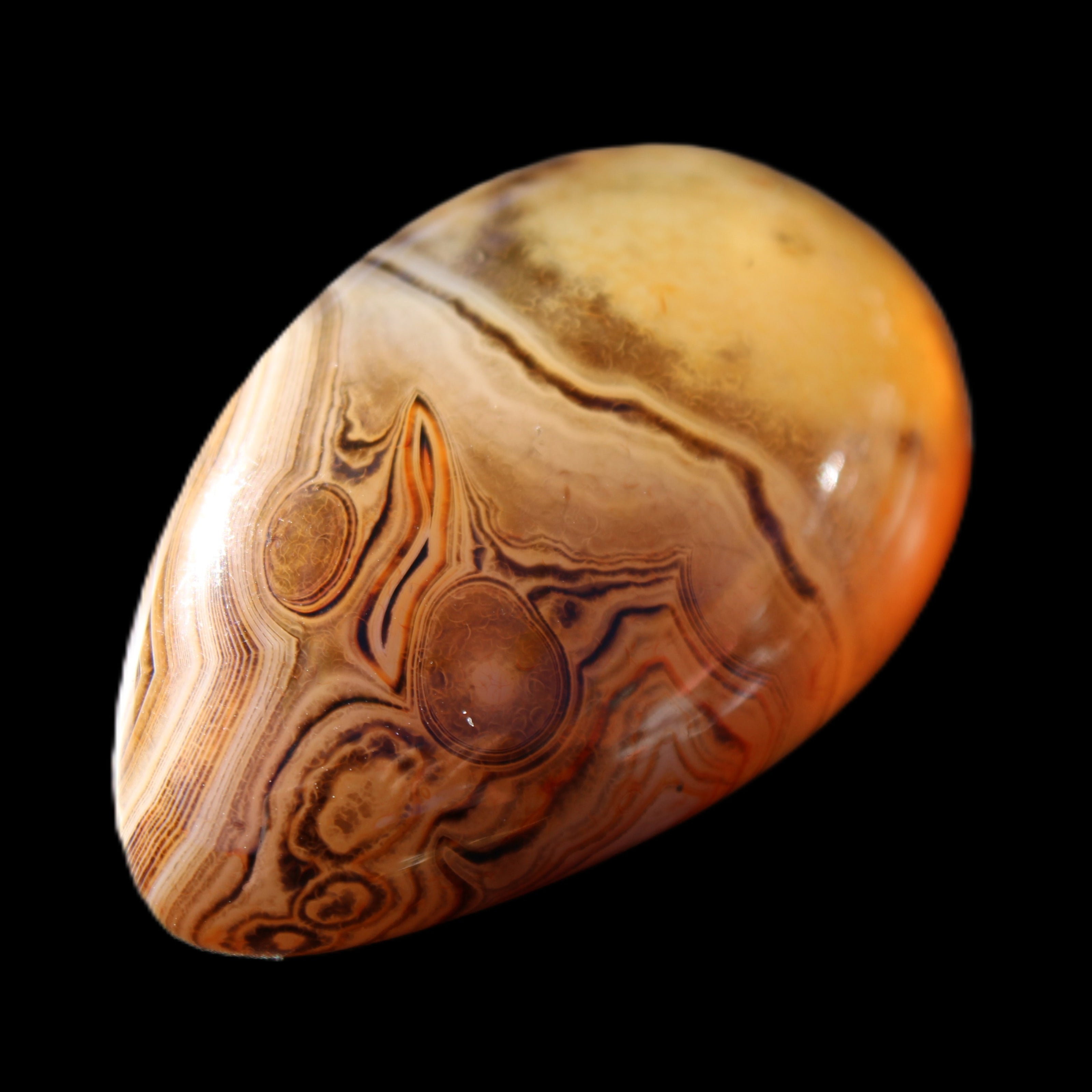 Crazy Lace Agate 55*33*19mm 47g in sunlight - Rocks and Things Store