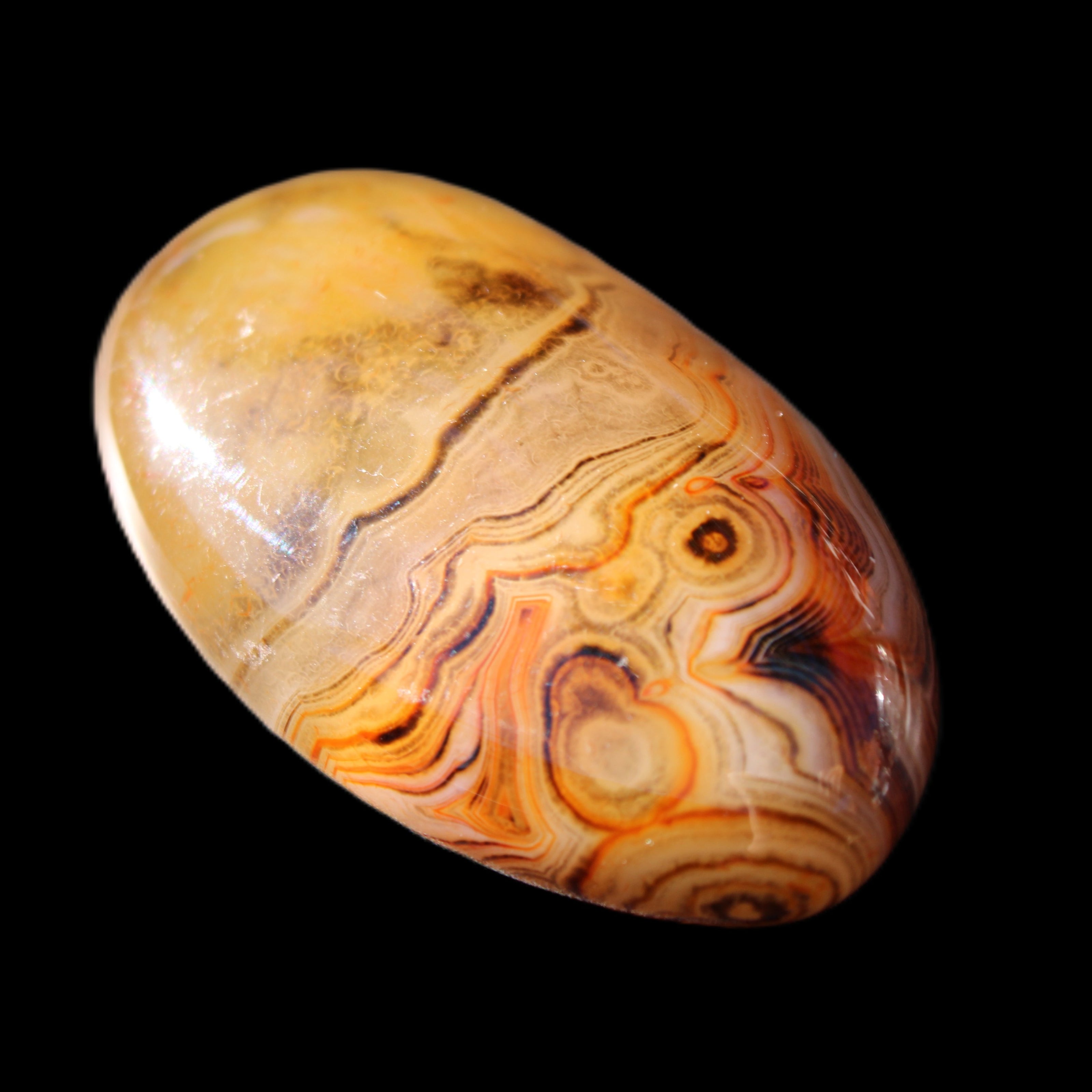 Crazy Lace Agate 55*33*19mm 47g in sunlight - Rocks and Things Store