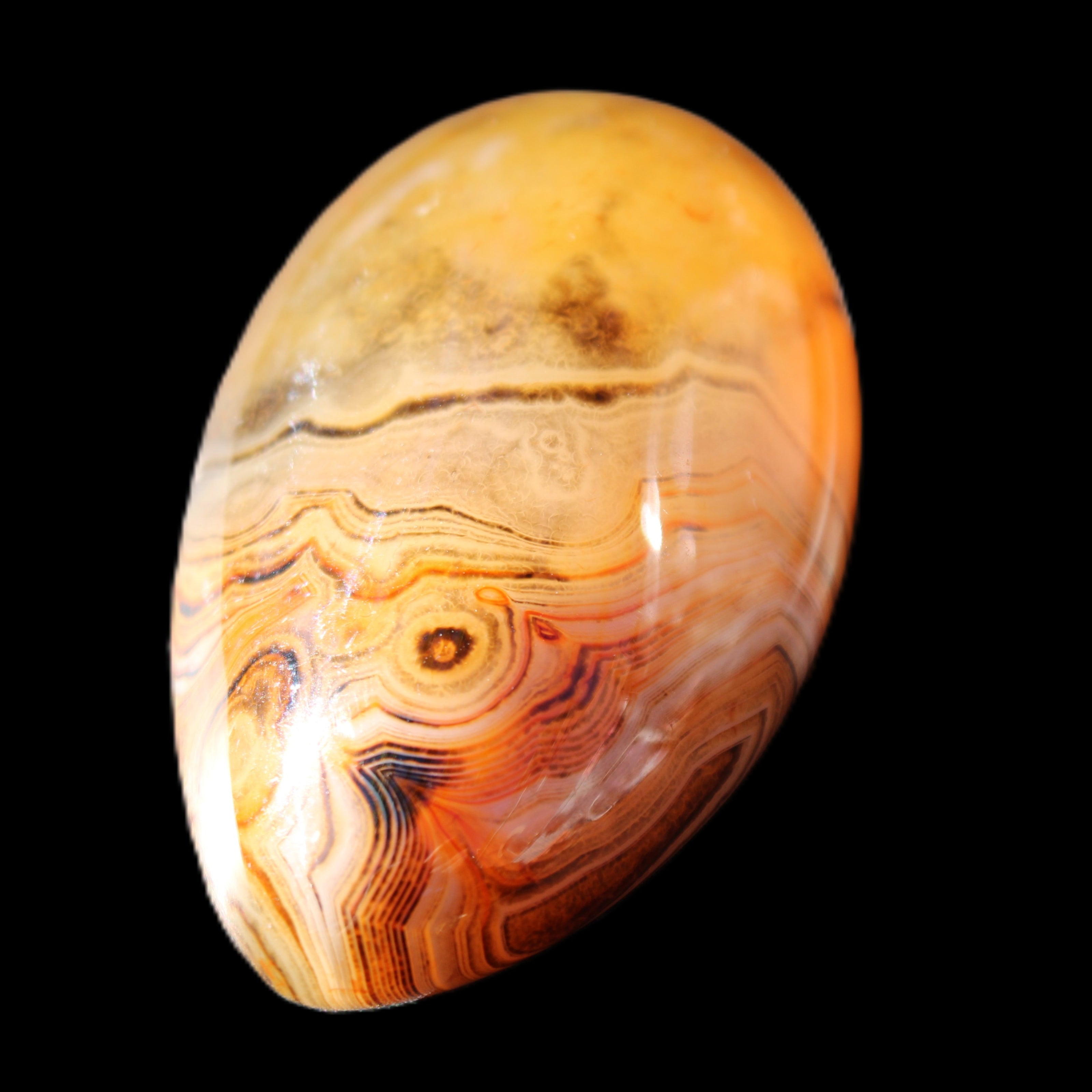 Crazy Lace Agate 55*33*19mm 47g in sunlight - Rocks and Things Store