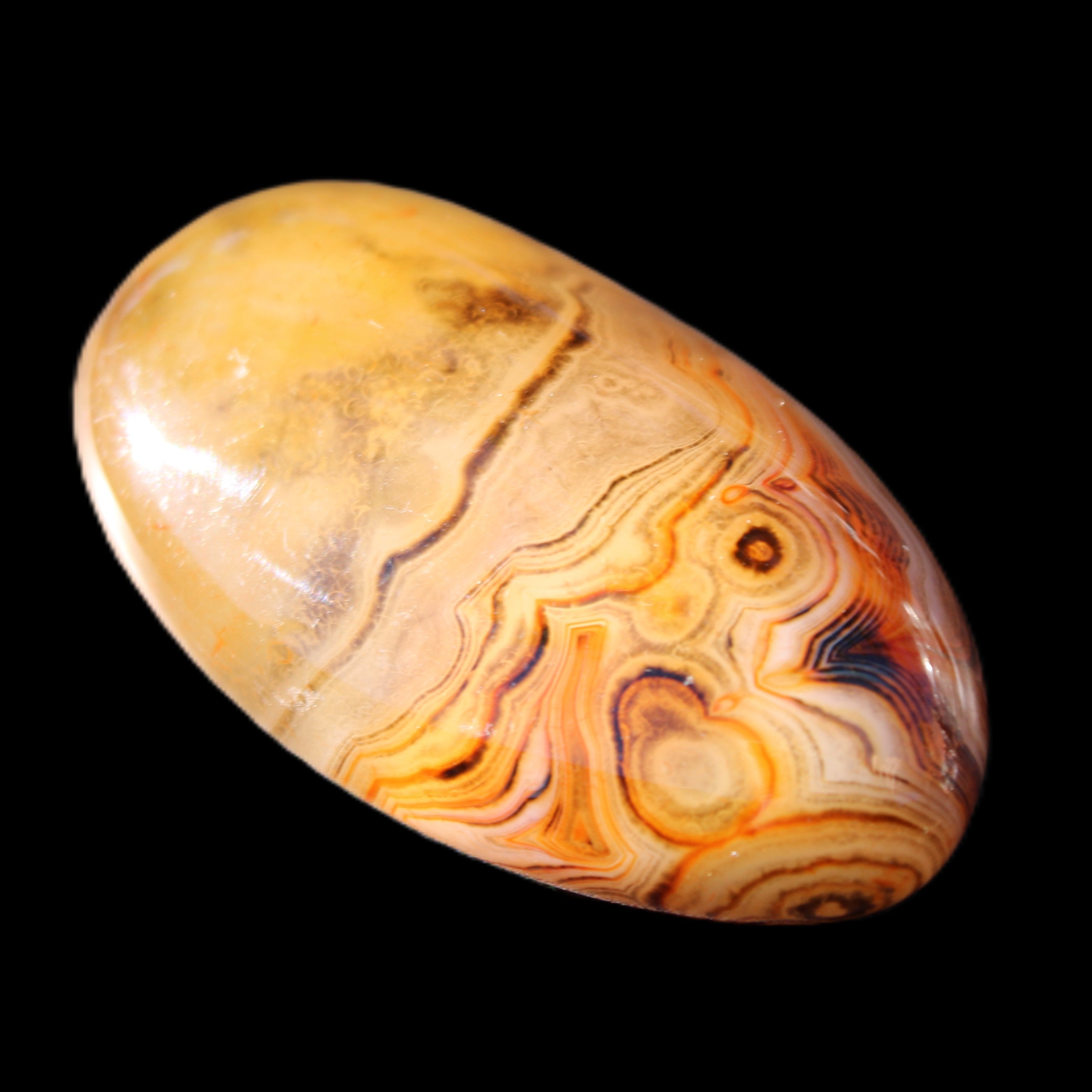 Crazy Lace Agate 55*33*19mm 47g in sunlight - Rocks and Things Store