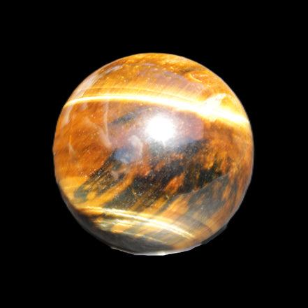 Golden Tigers Eye sphere 35mm 59g in sunlight - Rocks and Things Store