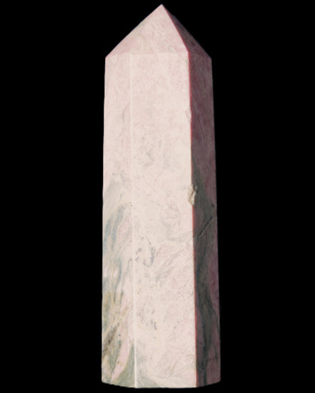 Pink Rhodonite wand 88mm 126g in sunlight - Rocks and Things Store