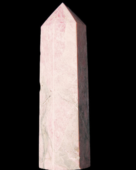 Pink Rhodonite wand 88mm 126g in sunlight - Rocks and Things Store