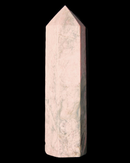 Pink Rhodonite wand 88mm 126g in sunlight - Rocks and Things Store