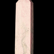 Pink Rhodonite wand 88mm 126g in sunlight - Rocks and Things Store