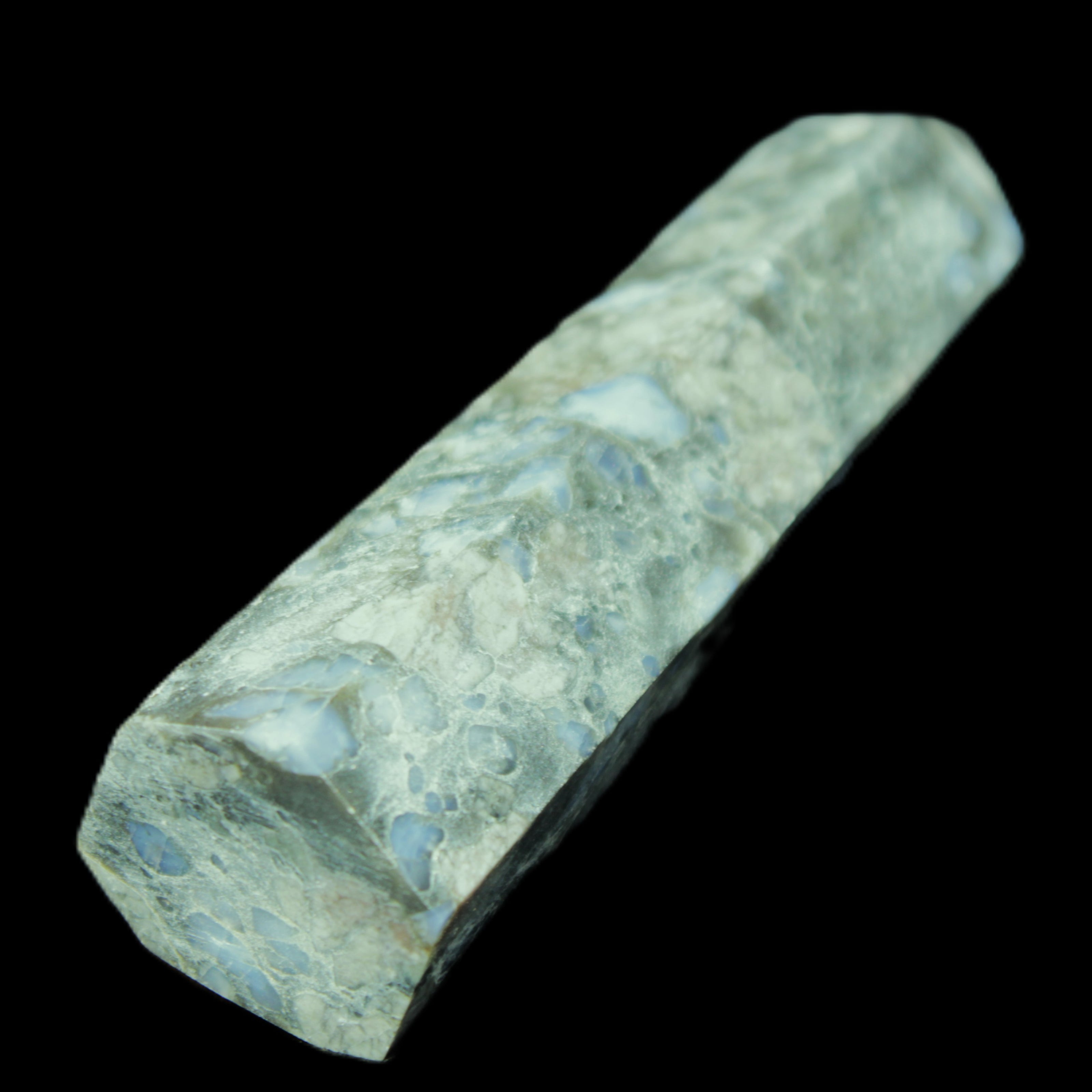 Llanite Que Sera Stone wand 88mm 68g in sunlight - Rocks and Things Store