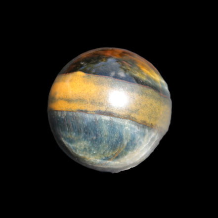 Blue Tigers Eye sphere 32mm 49g in sunlight - Rocks and Things Store