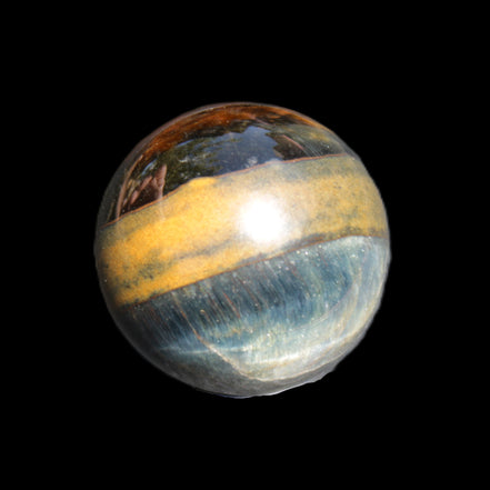 Blue Tigers Eye sphere 32mm 49g in sunlight - Rocks and Things Store