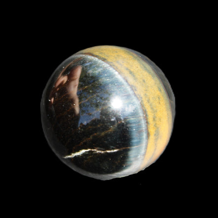 Blue Tigers Eye sphere 32mm 49g in sunlight - Rocks and Things Store