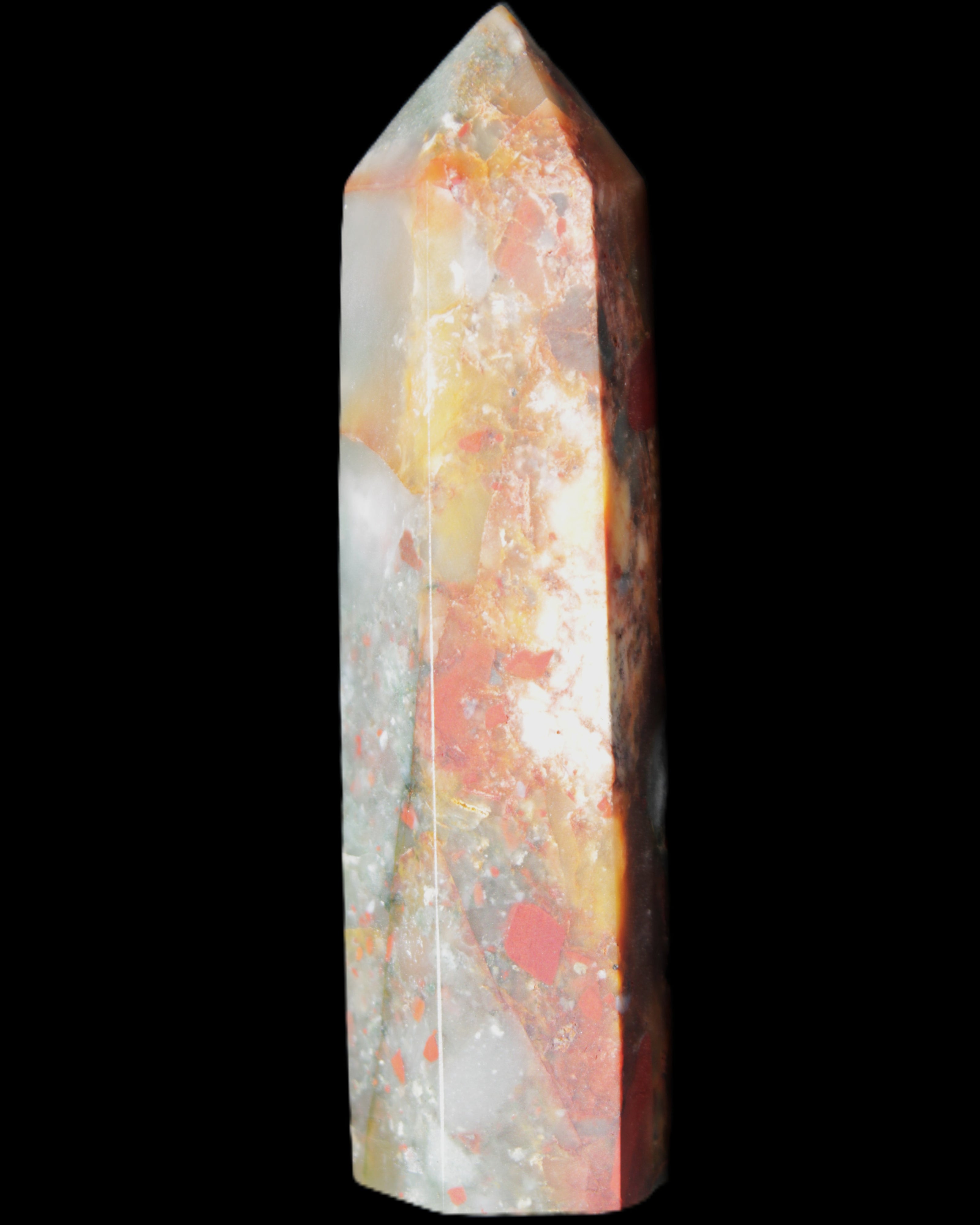 African Bloodstone wand 89mm 90g in sunlight - Rocks and Things Store