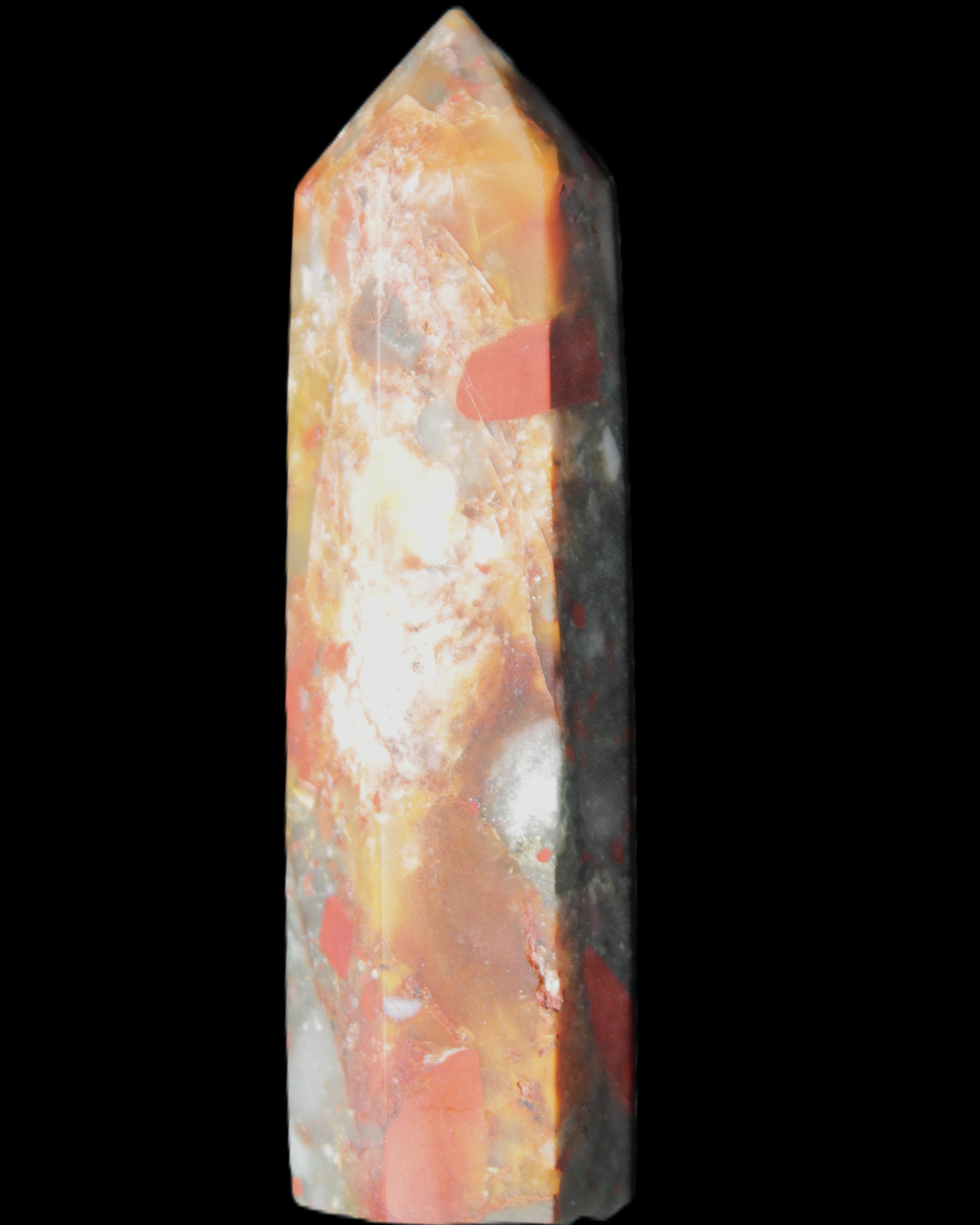 African Bloodstone wand 89mm 90g in sunlight - Rocks and Things Store