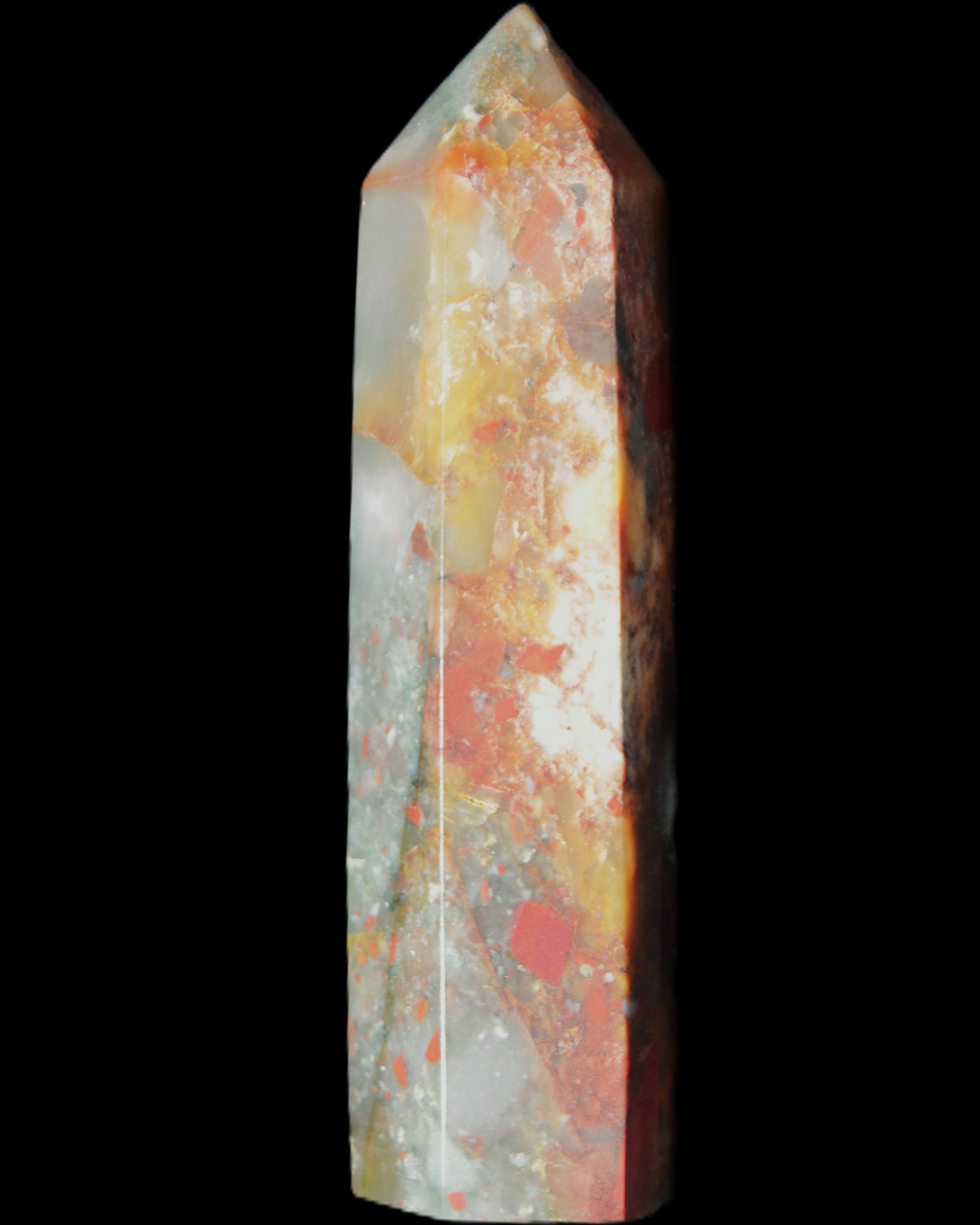 African Bloodstone wand 89mm 90g in sunlight - Rocks and Things Store