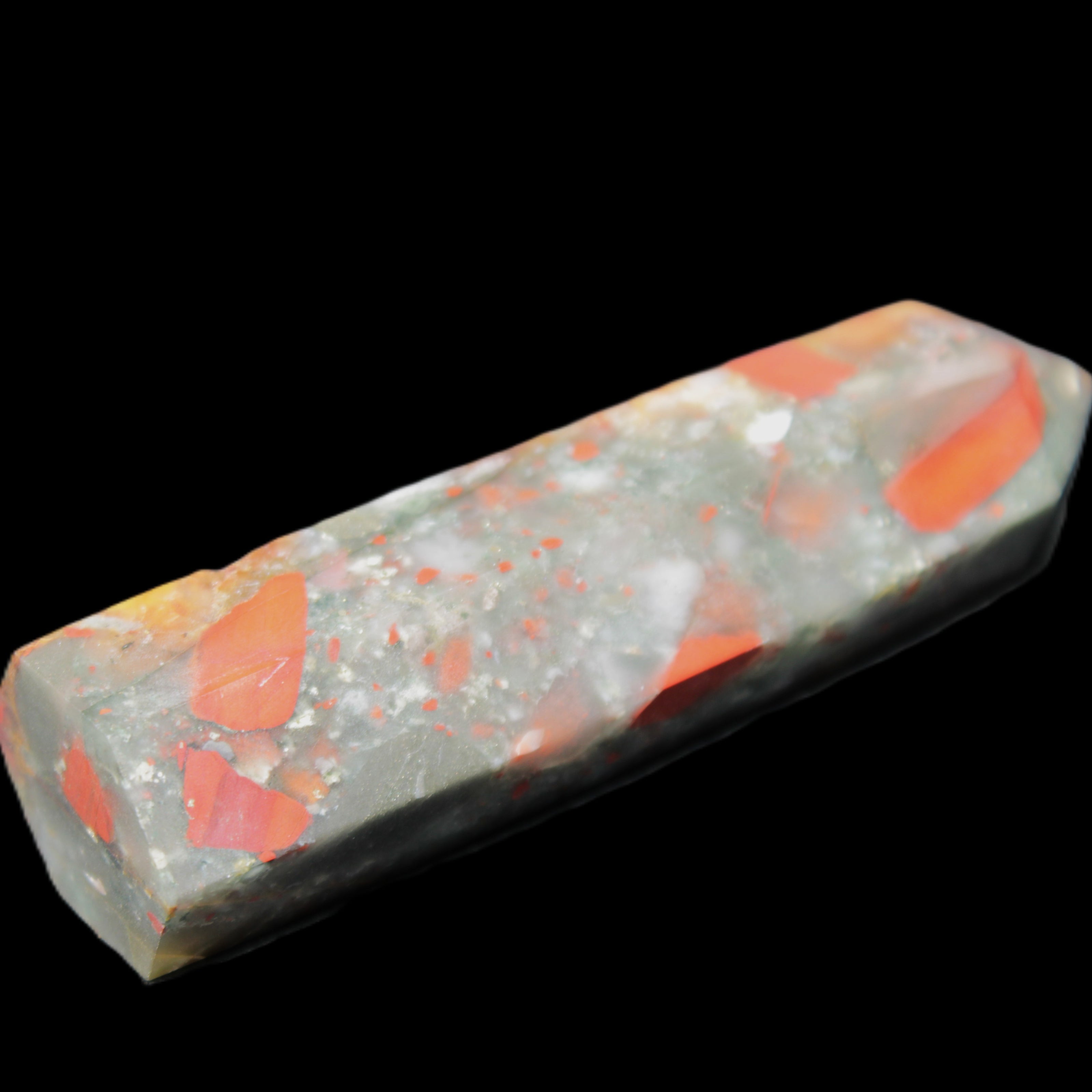 African Bloodstone wand 89mm 90g in sunlight - Rocks and Things Store