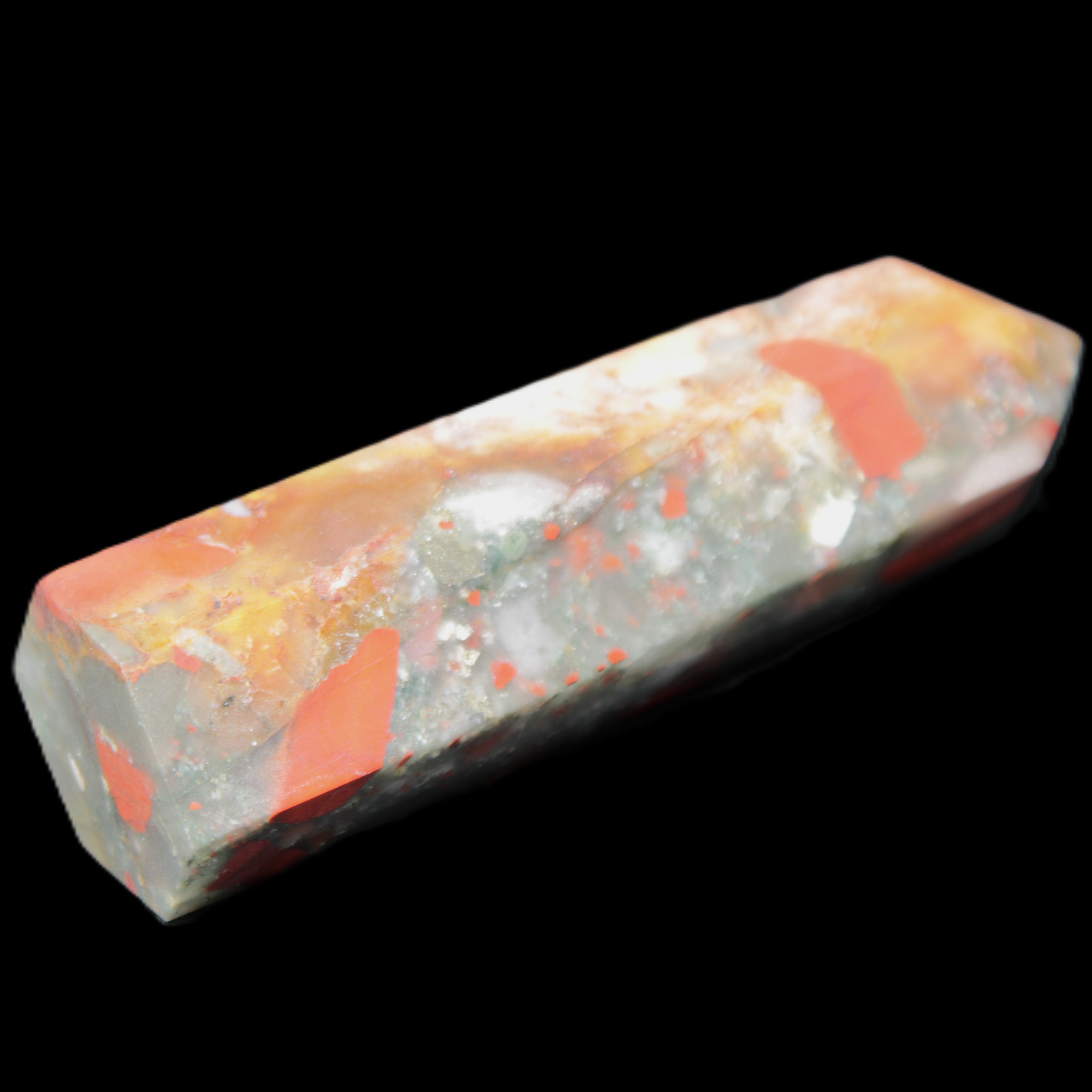 African Bloodstone wand 89mm 90g in sunlight - Rocks and Things Store