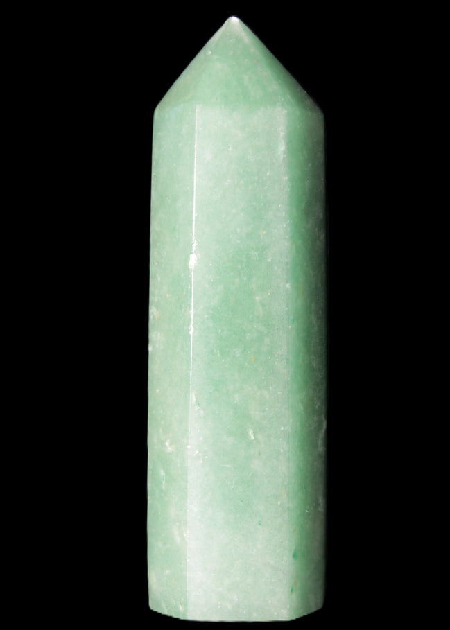 Green Aventurine wand 85mm 87g in sunlight - Rocks and Things Store