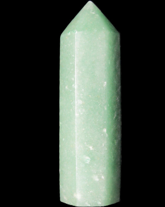 Green Aventurine wand 85mm 87g in sunlight - Rocks and Things Store