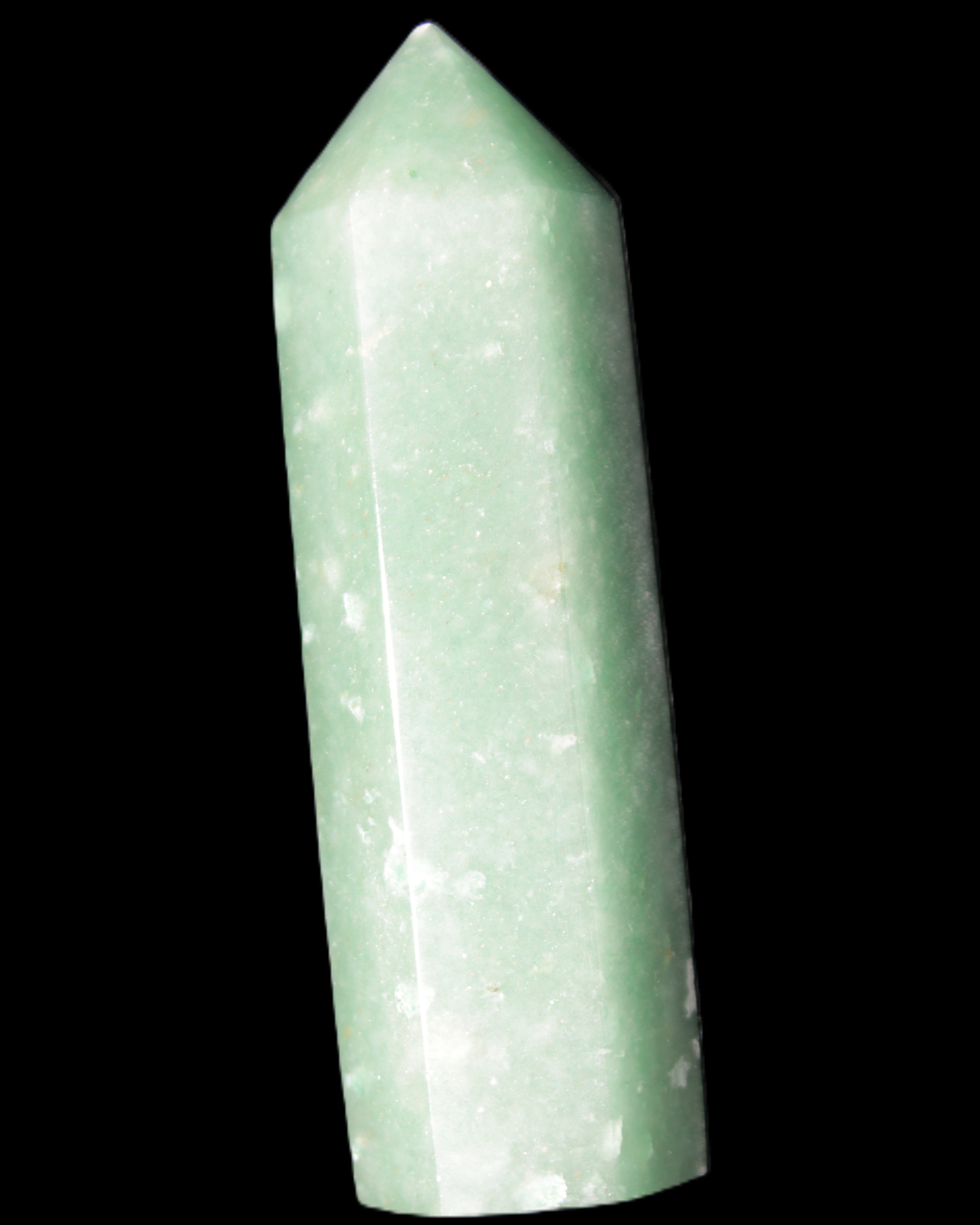 Green Aventurine wand 85mm 87g in sunlight - Rocks and Things Store