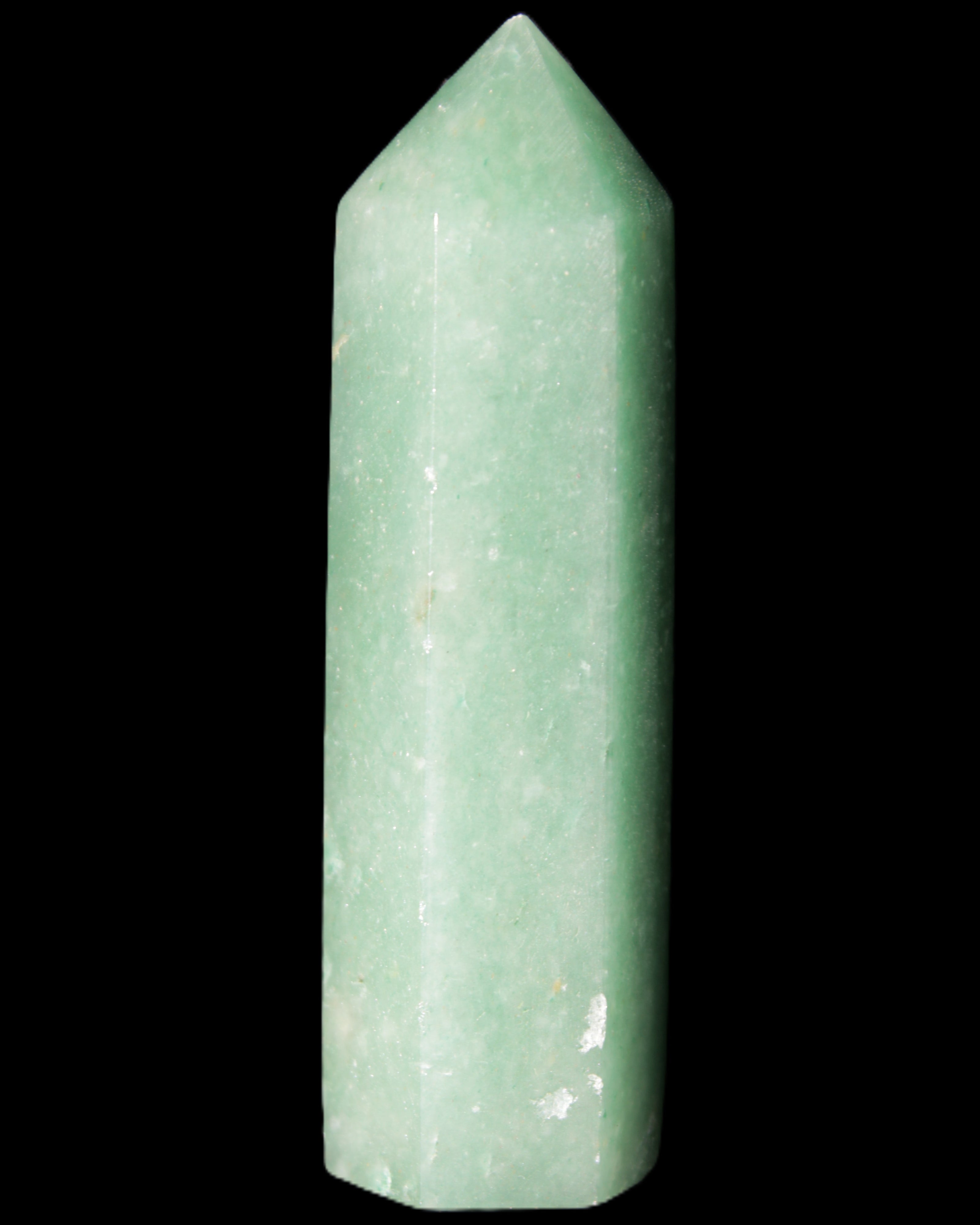 Green Aventurine wand 85mm 87g in sunlight - Rocks and Things Store