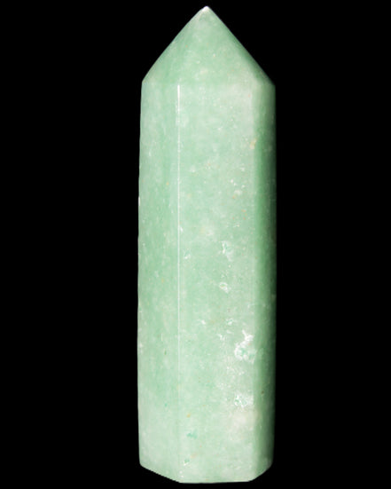 Green Aventurine wand 85mm 87g in sunlight - Rocks and Things Store
