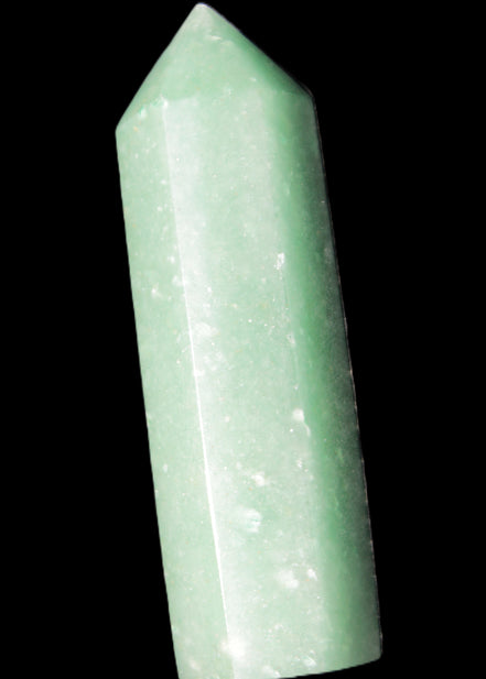 Green Aventurine wand 85mm 87g in sunlight - Rocks and Things Store