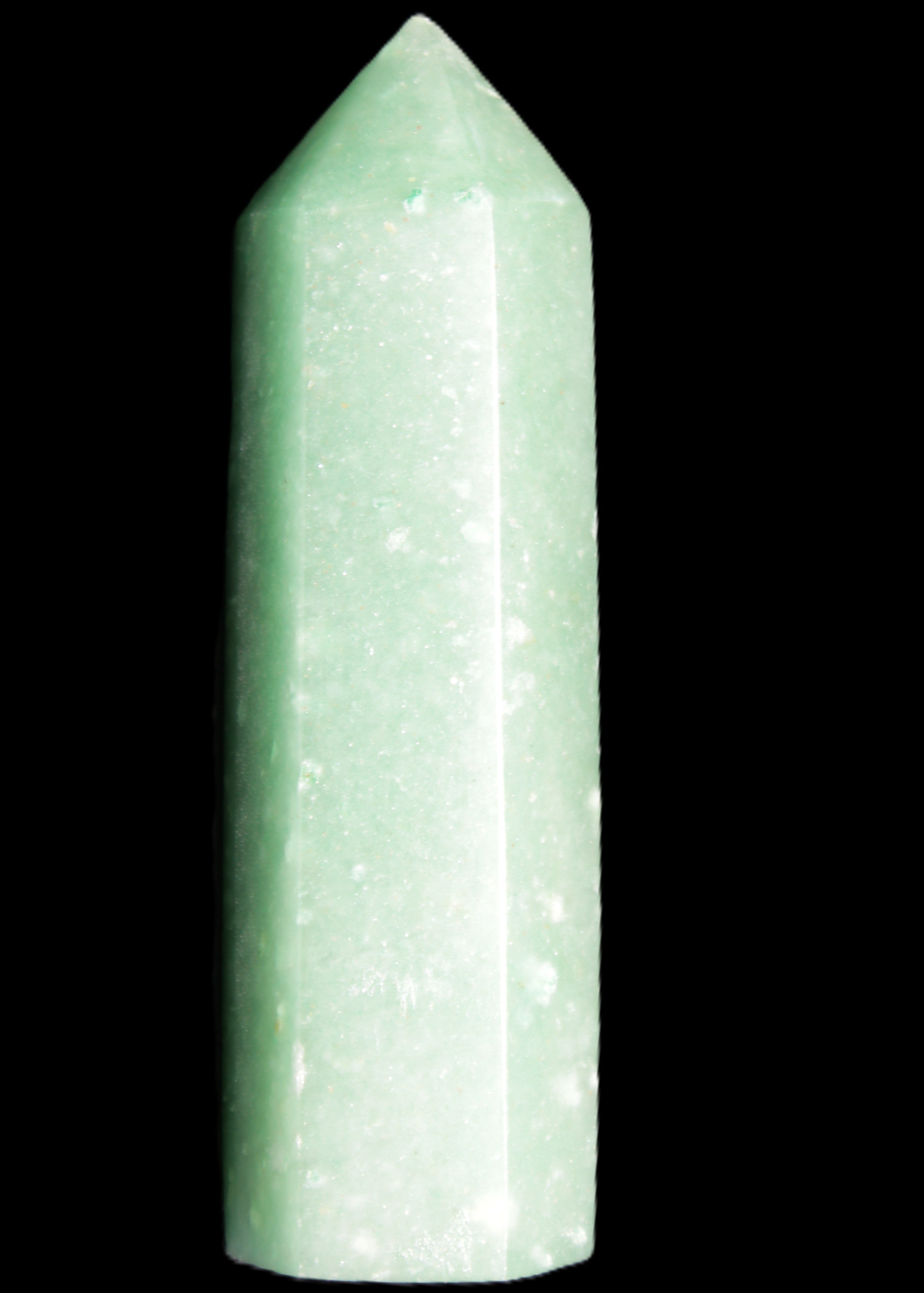Green Aventurine wand 85mm 87g in sunlight - Rocks and Things Store
