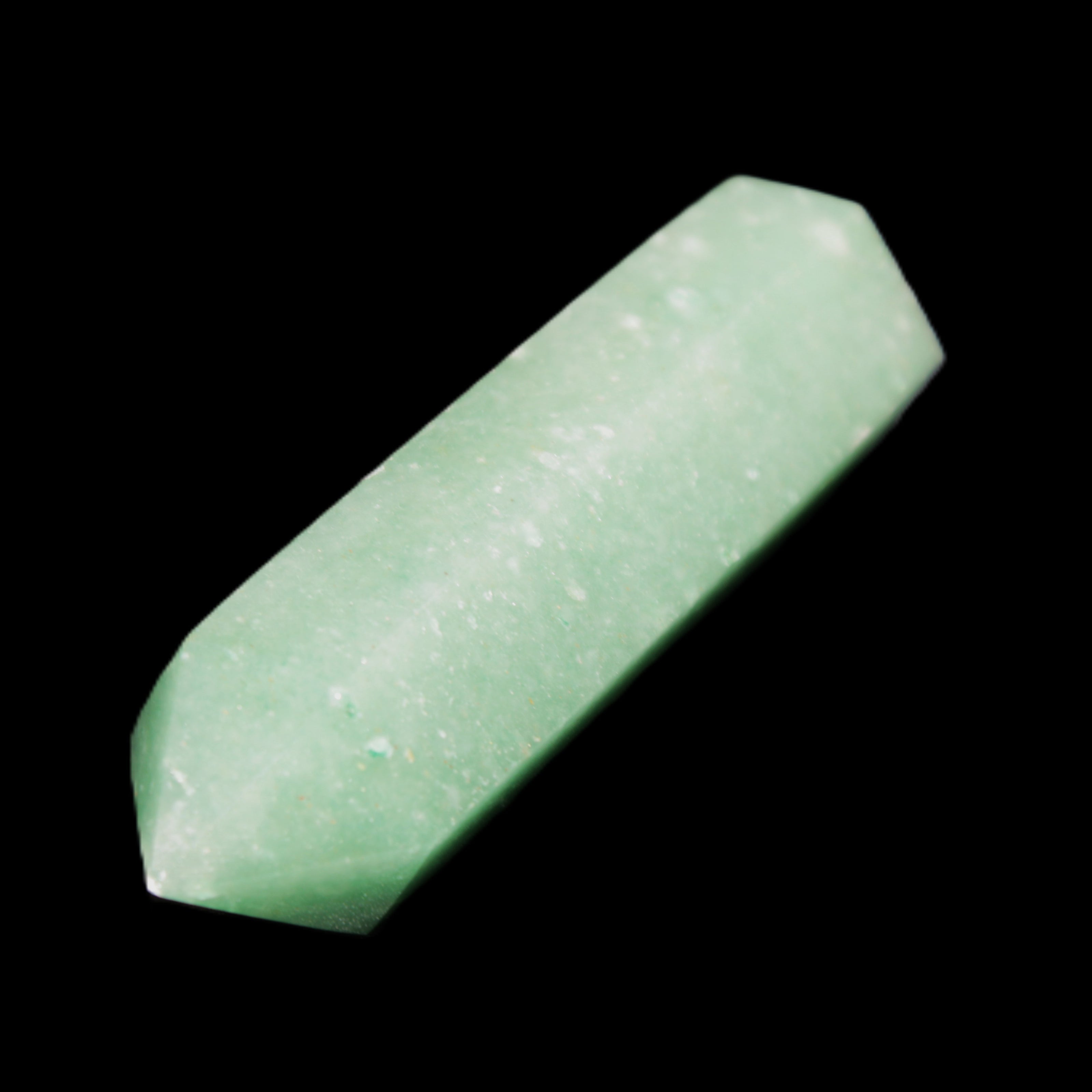 Green Aventurine wand 85mm 87g in sunlight - Rocks and Things Store