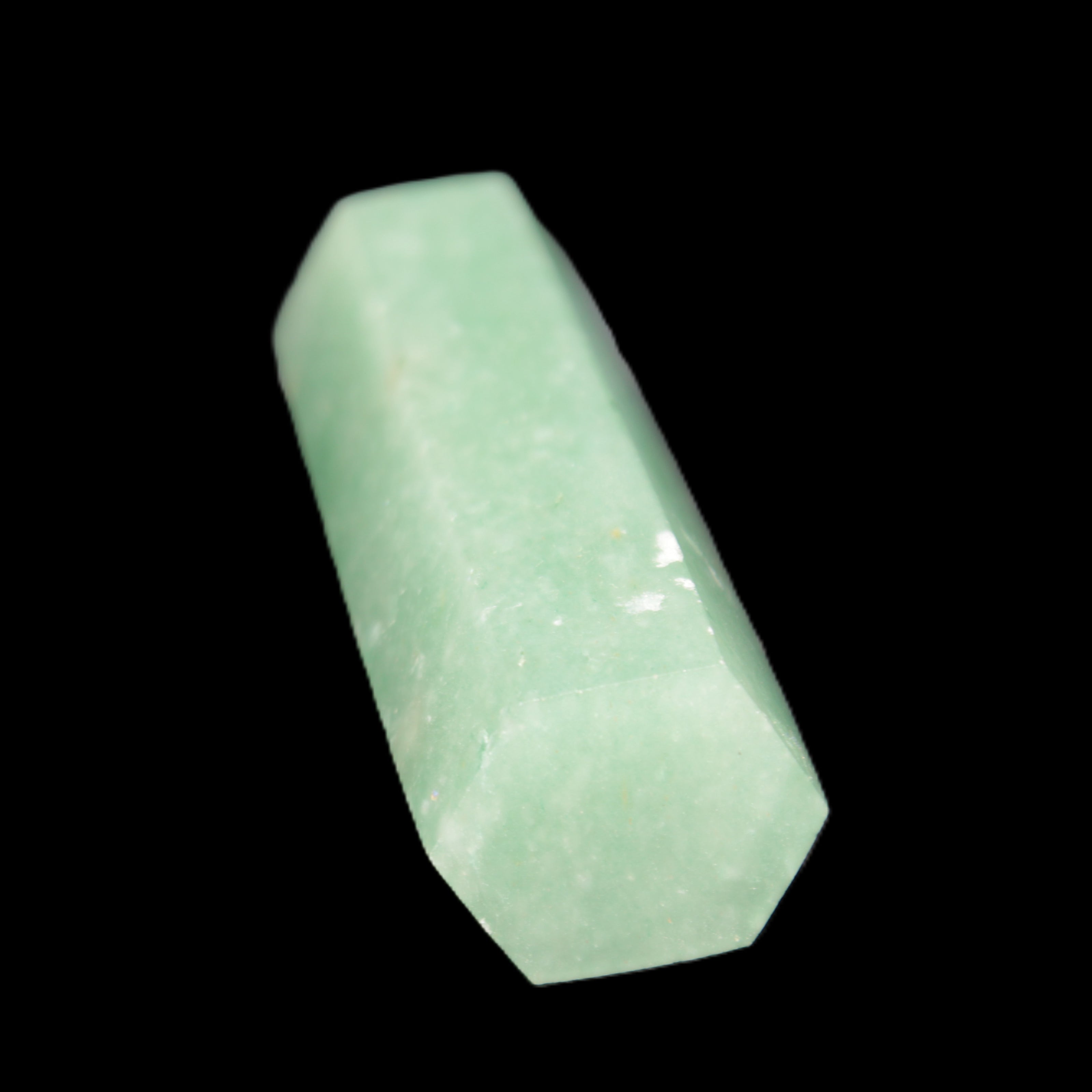Green Aventurine wand 85mm 87g in sunlight - Rocks and Things Store