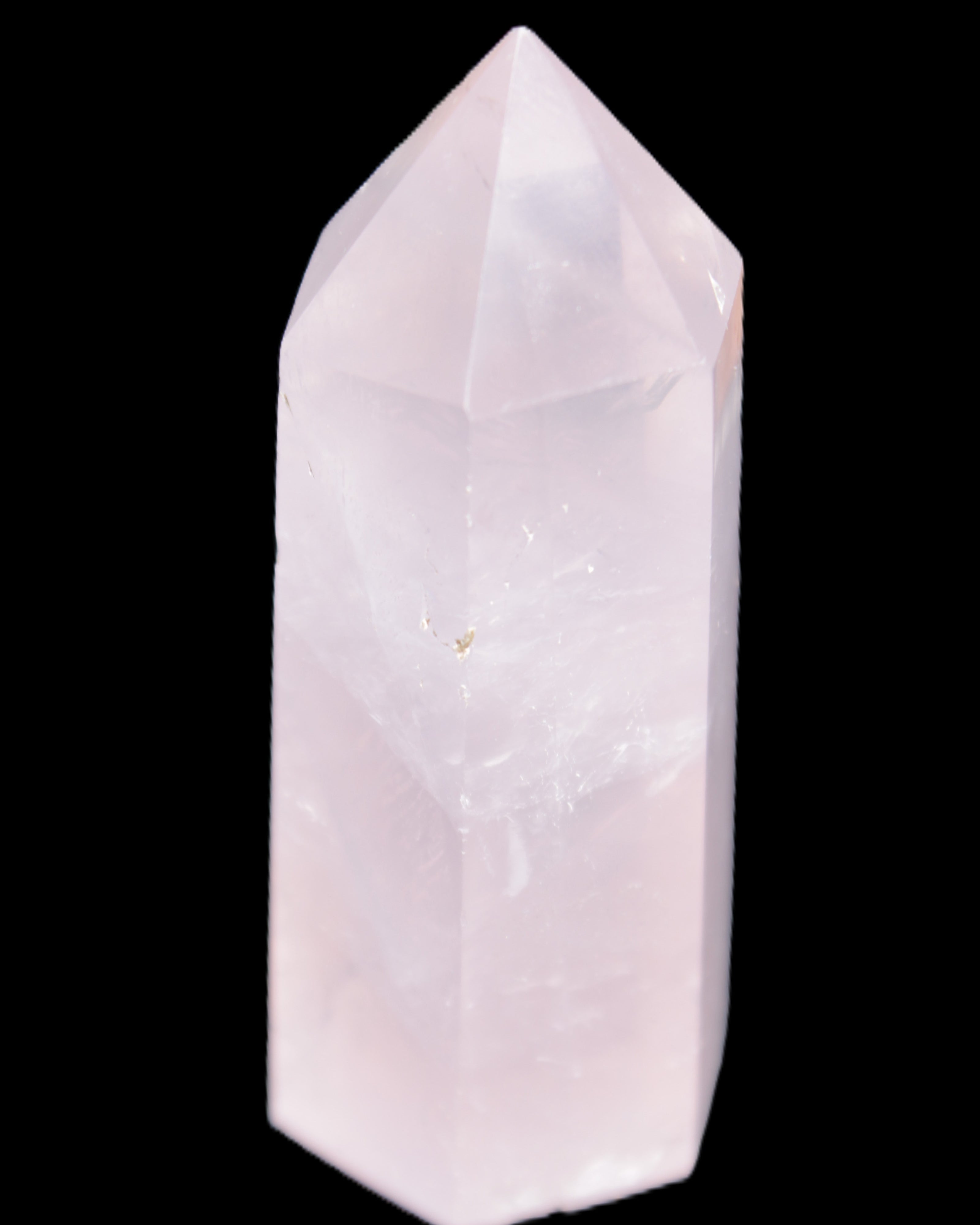 Pink Rose Quartz wand 64mm 60g in sunlight - Rocks and Things Store