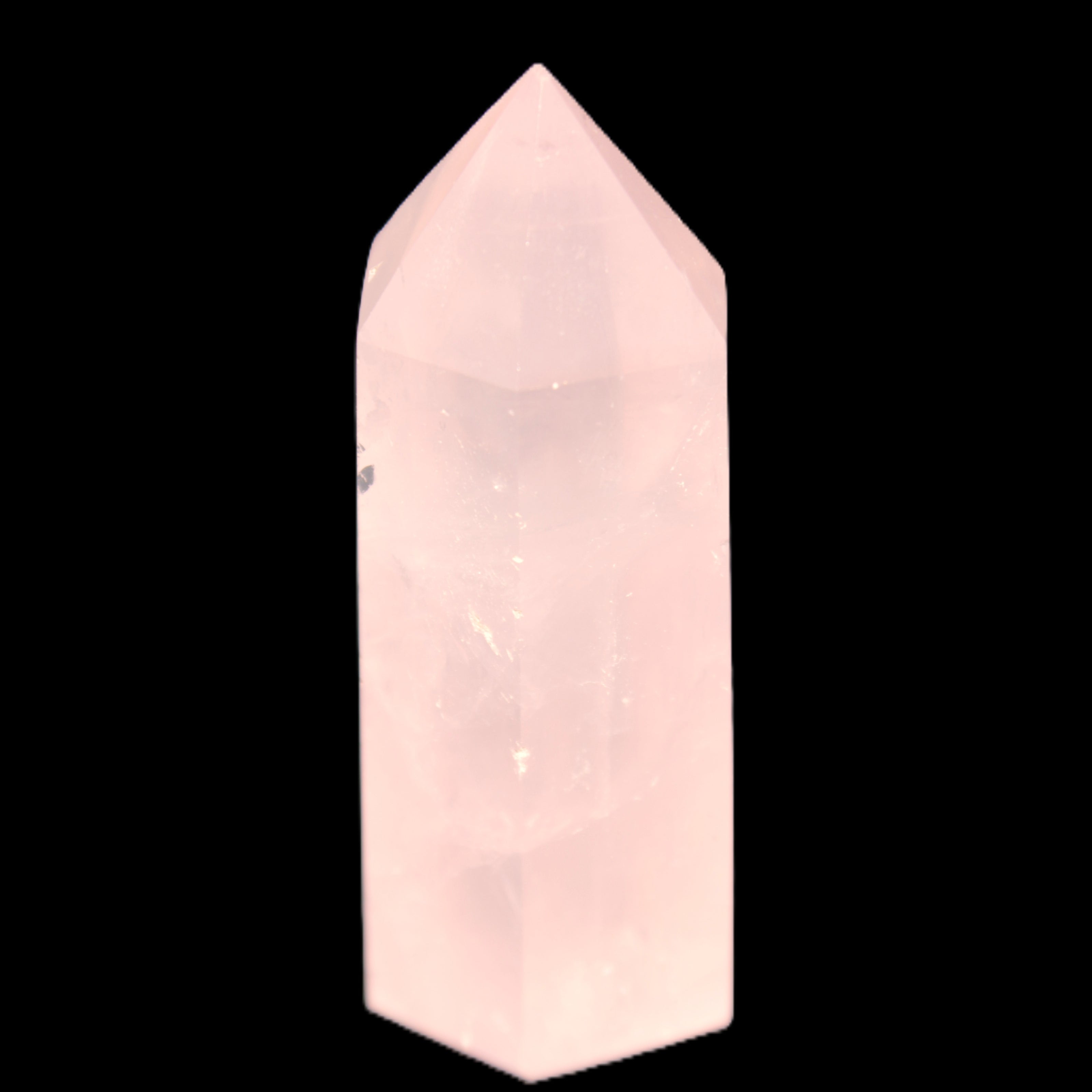 Pink Rose Quartz wand 64mm 60g in sunlight - Rocks and Things Store