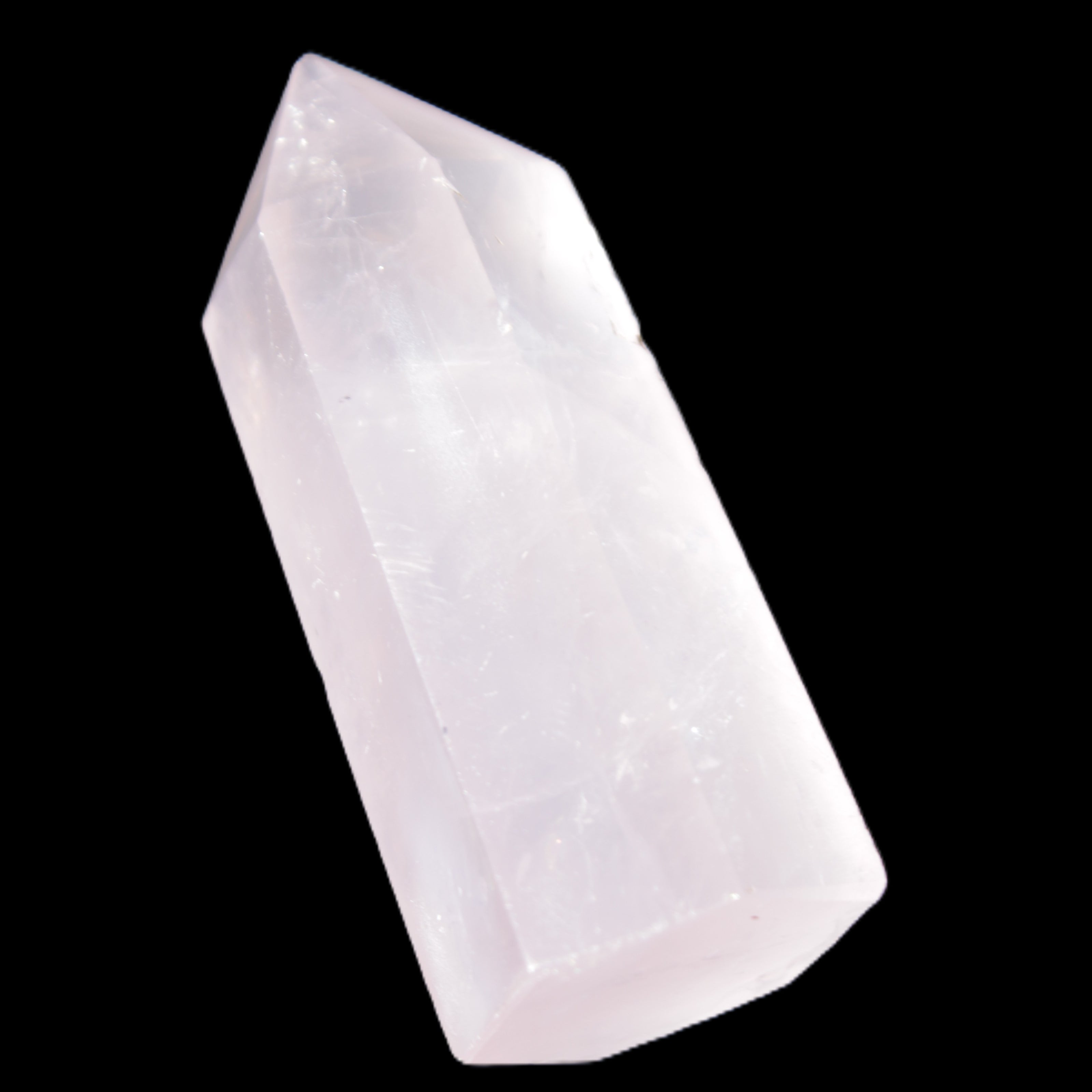 Pink Rose Quartz wand 64mm 60g in sunlight - Rocks and Things Store