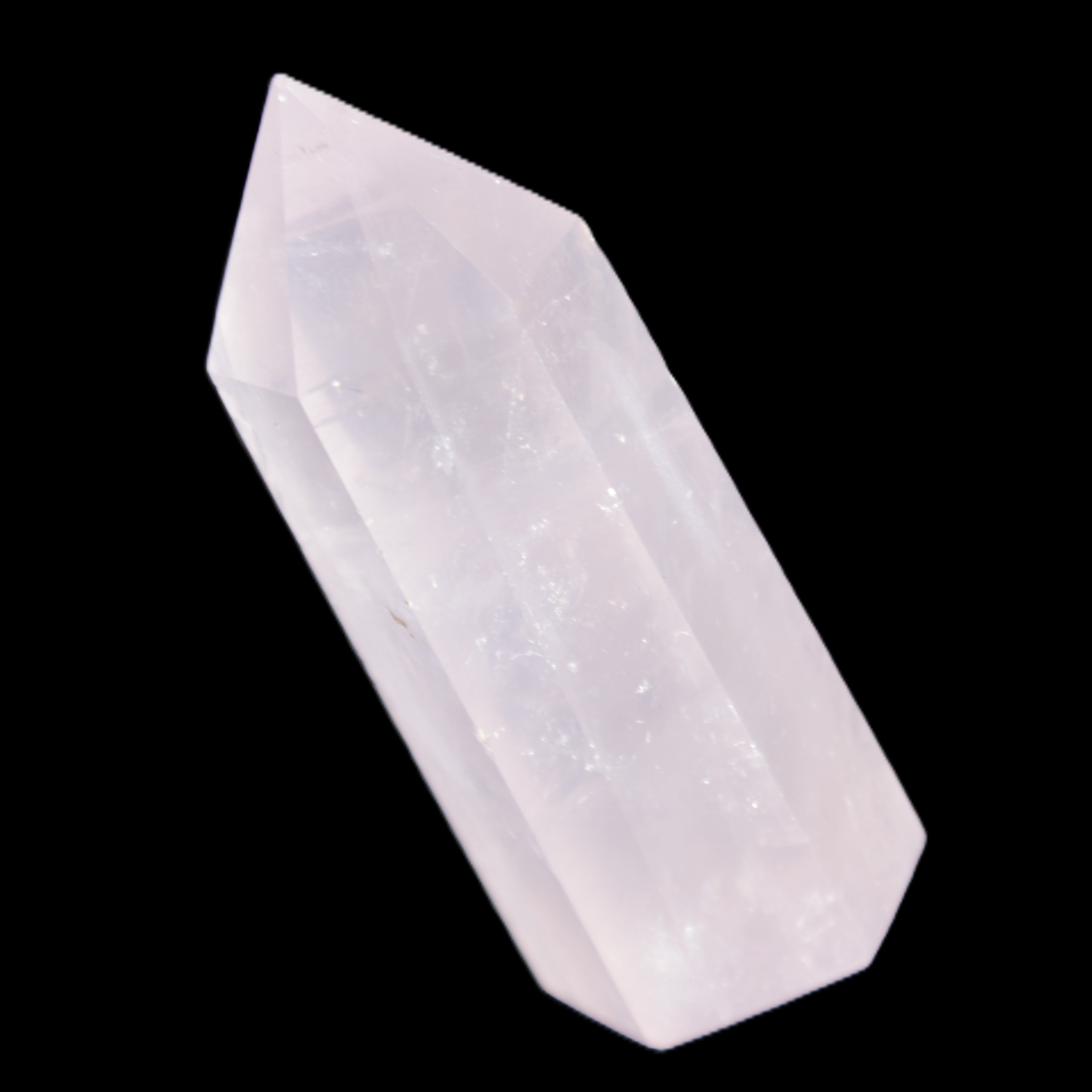 Pink Rose Quartz wand 64mm 60g in sunlight - Rocks and Things Store