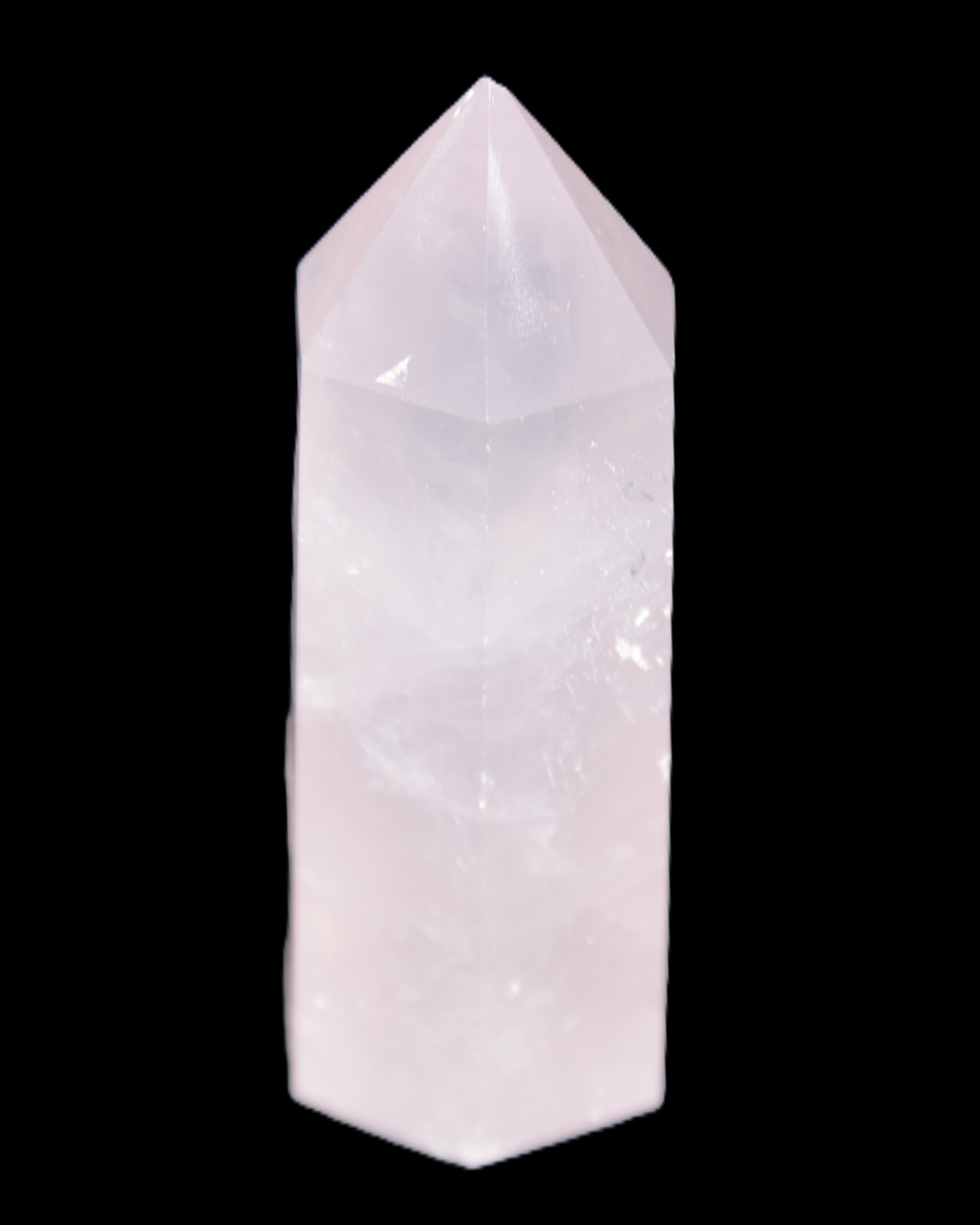 Pink Rose Quartz wand 64mm 60g in sunlight - Rocks and Things Store