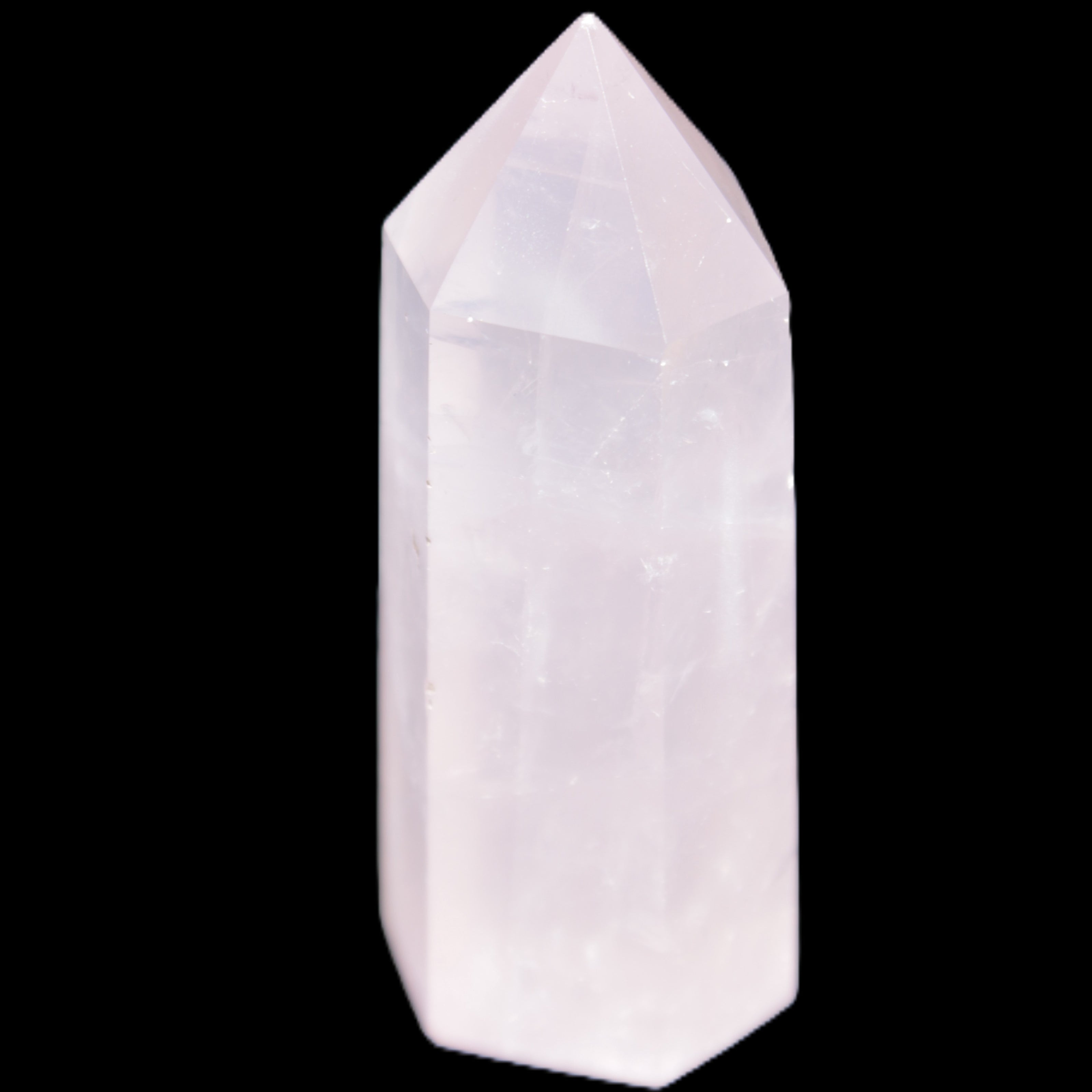 Pink Rose Quartz wand 64mm 60g in sunlight - Rocks and Things Store