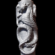 Imitation Shungite hand carved dragon 83g in sunlight - Rocks and Things Store