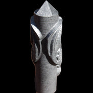 Imitation Shungite hand carved dragon 83g in sunlight - Rocks and Things Store