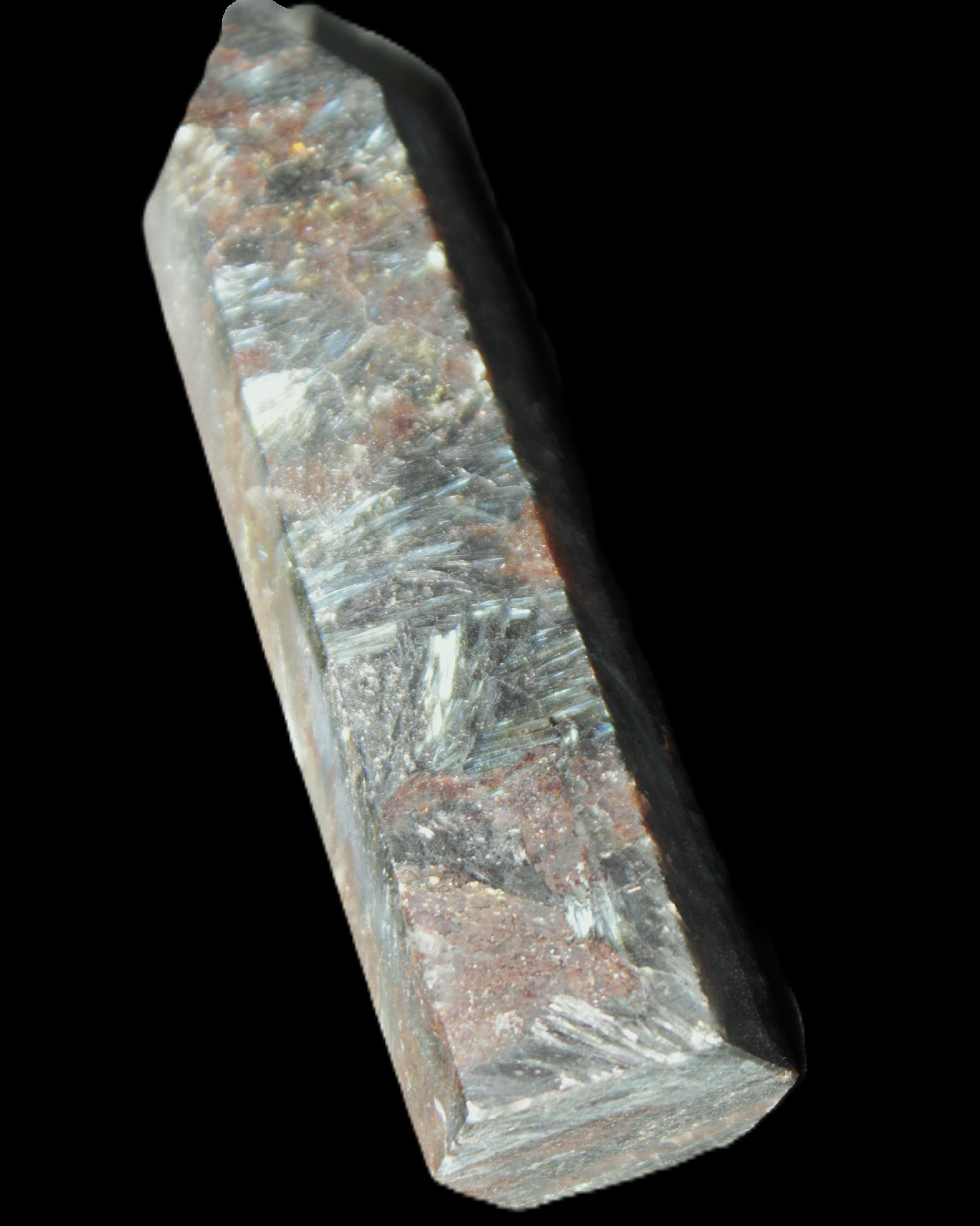 Astrophyllite wand 86mm 82g in sunlight - Rocks and Things Store