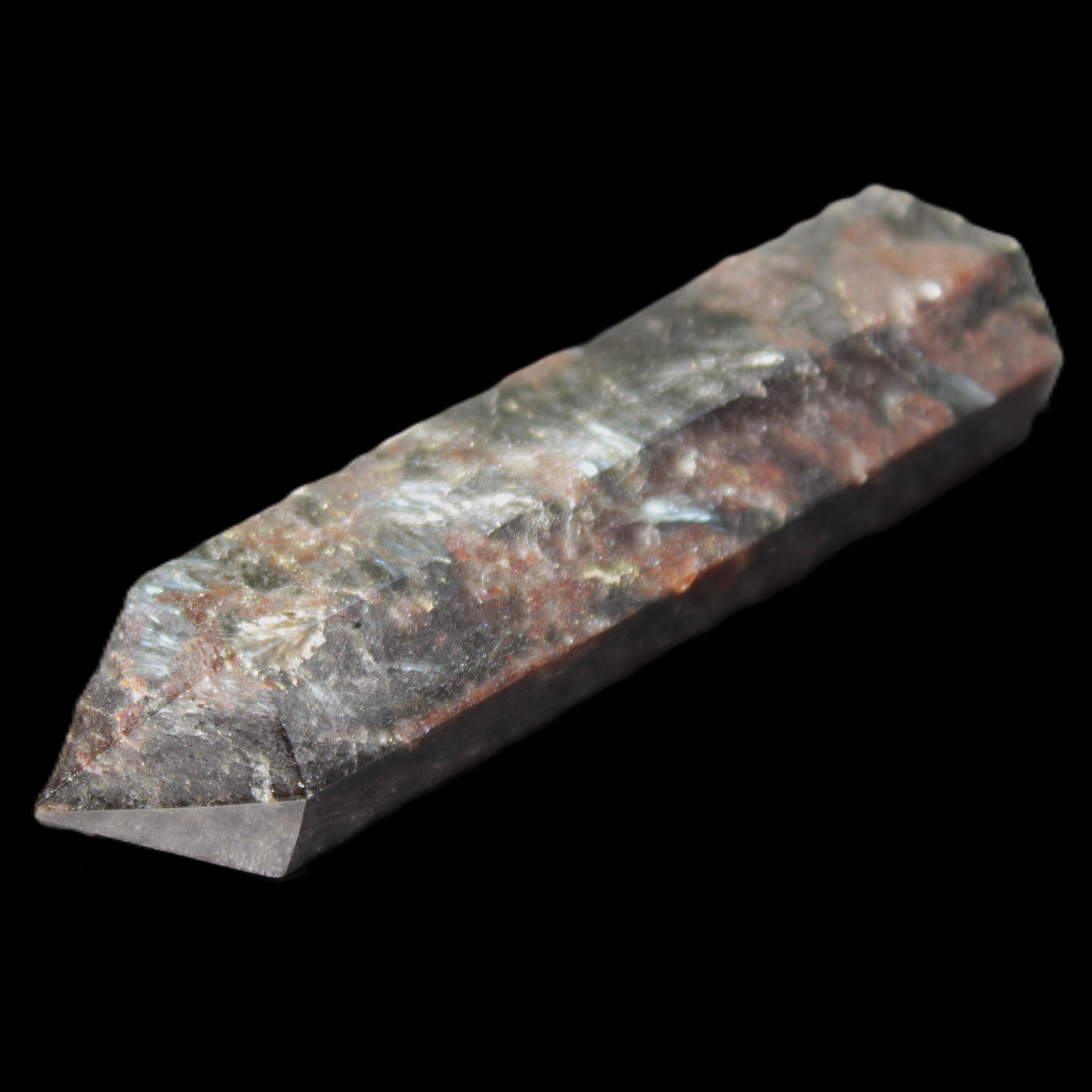 Astrophyllite wand 86mm 82g in sunlight - Rocks and Things Store