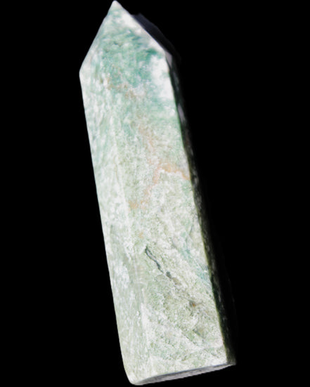 Moss Agate wand 91mm 88g in sunlight - Rocks and Things Store
