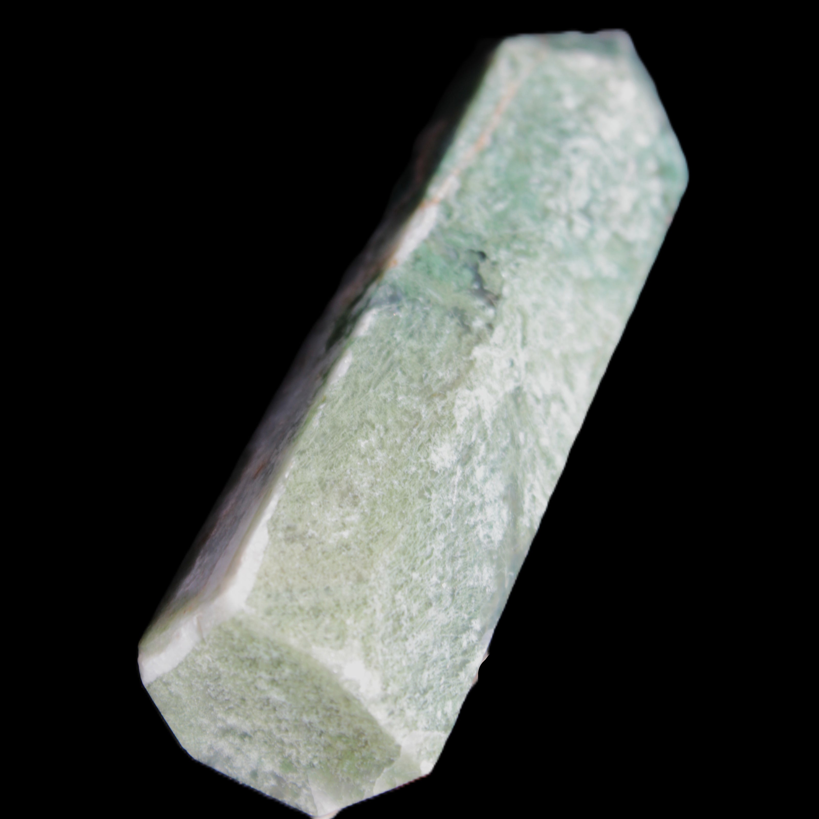 Moss Agate wand 91mm 88g in sunlight - Rocks and Things Store