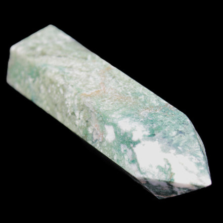 Moss Agate wand 91mm 88g in sunlight - Rocks and Things Store