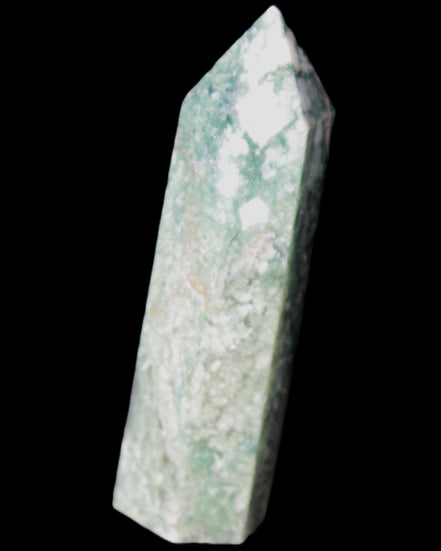 Moss Agate wand 91mm 88g in sunlight - Rocks and Things Store