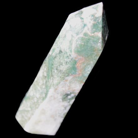 Moss Agate wand 91mm 88g in sunlight - Rocks and Things Store