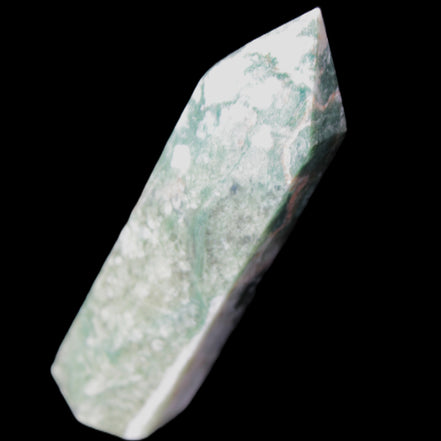 Moss Agate wand 91mm 88g in sunlight - Rocks and Things Store