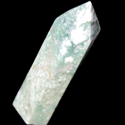 Moss Agate wand 91mm 88g in sunlight - Rocks and Things Store
