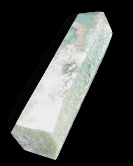 Moss Agate wand 91mm 88g in sunlight - Rocks and Things Store