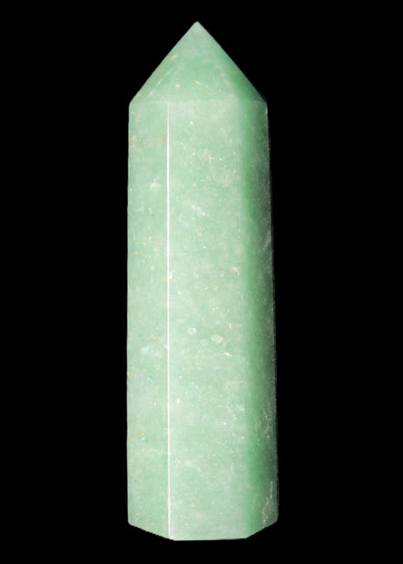 Green Aventurine wand 89mm 93g in sunlight - Rocks and Things Store